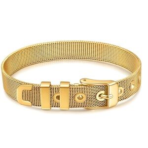 18K GOLD PLATED STAINLESS STEEL “BELT”BRACELET